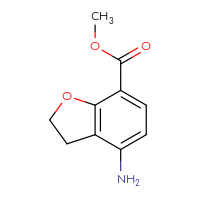 Chemical structure of methyl 4-amino-2,3-dihydro-1-benzofuran-7-carboxylate - CSSB00016227807
