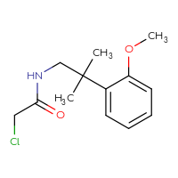 Chemical structure of 2-chloro-N-[2-(2-methoxyphenyl)-2-methylpropyl]acetamide - CSSB00103404768