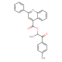 Chemical structure of 1-(4-methylphenyl)-1-oxopropan-2-yl 2-phenylquinoline-4-carboxylate - CSSB00121684272
