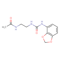 Chemical structure of N-(2-{[(2H-1,3-benzodioxol-4-yl)carbamoyl]amino}ethyl)acetamide - CSSB02012009570
