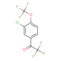 Chemical structure of 1-[3-chloro-4-(trifluoromethoxy)phenyl]-2,2,2-trifluoroethan-1-one - CSSB00137431476