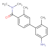 Chemical structure of 5'-amino-N,N,2',3-tetramethyl-[1,1'-biphenyl]-4-carboxamide - CSSB06718835840