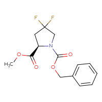 Chemical structure of 1-benzyl 2-methyl (2R)-4,4-difluoropyrrolidine-1,2-dicarboxylate - CSSB00114093729