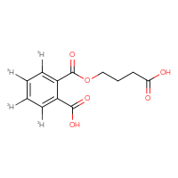 Chemical structure of 2-[(3-carboxypropoxy)carbonyl](²H₄)benzoic acid - CSSB00159256710