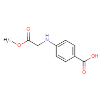 Chemical structure of 4-[(2-methoxy-2-oxoethyl)amino]benzoic acid - CSSB00000067131