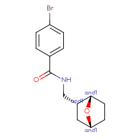 Chemical structure of rac-4-bromo-N-{[(1R,2S,4S)-7-oxabicyclo[2.2.1]heptan-2-yl]methyl}benzamide - CSSB20682125059