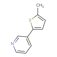 Chemical structure of 3-(5-methylthiophen-2-yl)pyridine - CSSB00009884957