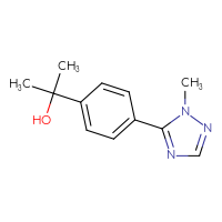 Chemical structure of 2-[4-(1-methyl-1H-1,2,4-triazol-5-yl)phenyl]propan-2-ol - CSSB01992706562