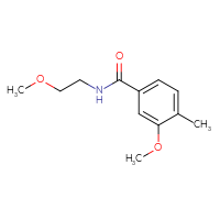 Chemical structure of 3-methoxy-N-(2-methoxyethyl)-4-methylbenzamide - CSSB00026878571