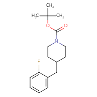Chemical structure of tert-butyl 4-[(2-fluorophenyl)methyl]piperidine-1-carboxylate - CSSB00000071621