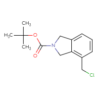 Chemical structure of tert-butyl 4-(chloromethyl)-2,3-dihydro-1H-isoindole-2-carboxylate - CSSB06388305519