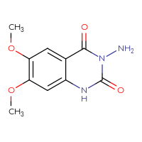 Chemical structure of 3-amino-6,7-dimethoxy-1,2,3,4-tetrahydroquinazoline-2,4-dione - CSSB00026717355