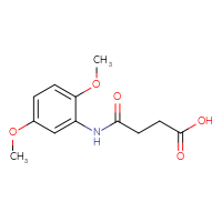 Chemical structure of 3-[(2,5-dimethoxyphenyl)carbamoyl]propanoic acid - CSSB00000594644