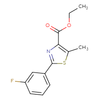 Chemical structure of ethyl 2-(3-fluorophenyl)-5-methyl-1,3-thiazole-4-carboxylate - CSSB00002121076