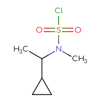 Chemical structure of N-(1-cyclopropylethyl)-N-methylsulfamoyl chloride - CSSB00000750742