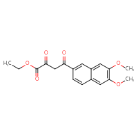 Chemical structure of ethyl 4-(6,7-dimethoxynaphthalen-2-yl)-2,4-dioxobutanoate - CSSB21495897142
