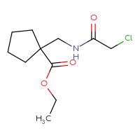Chemical structure of ethyl 1-[(2-chloroacetamido)methyl]cyclopentane-1-carboxylate - CSSB01994564324