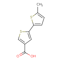 Chemical structure of 5'-methyl-[2,2'-bithiophene]-4-carboxylic acid - CSSB00012628375