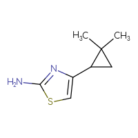 Chemical structure of 4-(2,2-dimethylcyclopropyl)-1,3-thiazol-2-amine - CSSB00014150995