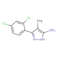 Chemical structure of 3-(2,4-dichlorophenyl)-4-methyl-1H-pyrazol-5-amine - CSSB00011266951