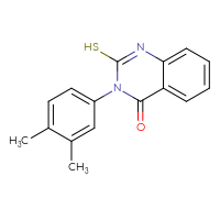Chemical structure of 3-(3,4-dimethylphenyl)-2-sulfanyl-3,4-dihydroquinazolin-4-one - CSSB00000681196