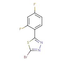 Chemical structure of 2-bromo-5-(2,4-difluorophenyl)-1,3,4-thiadiazole - CSSB00011858696