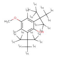 Chemical structure of 4-methoxy-2,6-bis[2-(²H₃)methyl(1,1,1,3,3,3-²H₆)propan-2-yl](²H₂)phenol - CSSB00159252504