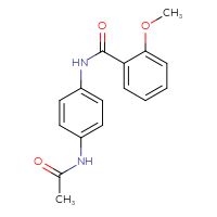 Chemical structure of N-(4-acetamidophenyl)-2-methoxybenzamide - CSSB00026299086