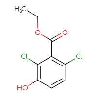 Chemical structure of ethyl 2,6-dichloro-3-hydroxybenzoate - CSSB00015544288