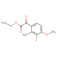 Chemical structure of ethyl 2-(3-fluoro-4-methoxy-2-methylphenyl)-2-oxoacetate - CSSB21103685339
