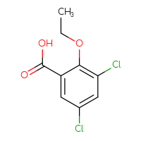 Chemical structure of 3,5-dichloro-2-ethoxybenzoic acid - CSSB00011307227