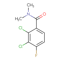 Chemical structure of 2,3-dichloro-4-fluoro-N,N-dimethylbenzamide - CSSB10397977126