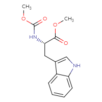 Chemical structure of methyl (2S)-3-(1H-indol-3-yl)-2-[(methoxycarbonyl)amino]propanoate - CSSB00020679393