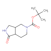 Chemical structure of tert-butyl 1-oxo-octahydro-1H-pyrrolo[3,4-c]pyridine-5-carboxylate - CSSB00015474921
