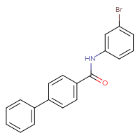 Chemical structure of N-(3-bromophenyl)-[1,1'-biphenyl]-4-carboxamide - CSSB00121711091