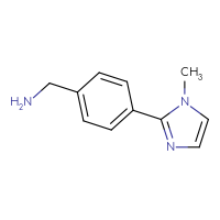 Chemical structure of 1-[4-(1-methyl-1H-imidazol-2-yl)phenyl]methanamine - CSSB00011961918
