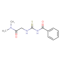 Chemical structure of N,N-dimethyl-2-{[(phenylformamido)methanethioyl]amino}acetamide - CSSB10190325509