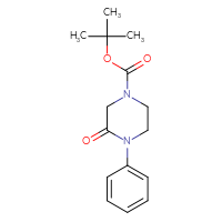Chemical structure of tert-butyl 3-oxo-4-phenylpiperazine-1-carboxylate - CSSB00010072645