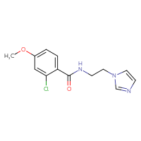 Chemical structure of 2-chloro-N-[2-(1H-imidazol-1-yl)ethyl]-4-methoxybenzamide - CSSB02017003544