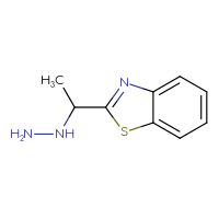 Chemical structure of 2-(1-hydrazinylethyl)-1,3-benzothiazole - CSSB00011207168