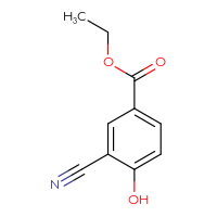 Chemical structure of ethyl 3-cyano-4-hydroxybenzoate - CSSB00000070796
