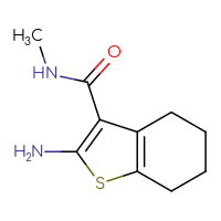 Chemical structure of 2-amino-N-methyl-4,5,6,7-tetrahydro-1-benzothiophene-3-carboxamide - CSSB00000188338