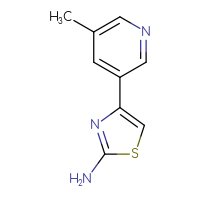 Chemical structure of 4-(5-methylpyridin-3-yl)-1,3-thiazol-2-amine - CSSB00013221212