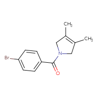 Chemical structure of 1-(4-bromobenzoyl)-3,4-dimethyl-2,5-dihydro-1H-pyrrole - CSSB02149608477