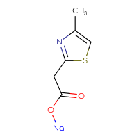 Chemical structure of sodium 2-(4-methyl-1,3-thiazol-2-yl)acetate - CSSB14855344641
