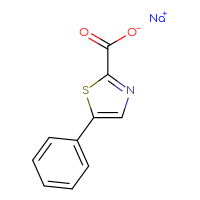 Chemical structure of sodium 5-phenyl-1,3-thiazole-2-carboxylate - CSSB00102887627
