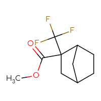 Chemical structure of methyl 2-(trifluoromethyl)bicyclo[2.2.1]heptane-2-carboxylate - CSSB00042445007