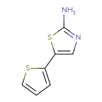 Chemical structure of 5-(thiophen-2-yl)-1,3-thiazol-2-amine - CSSB00011191918