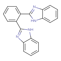 Chemical structure of 2-[2-(1H-1,3-benzodiazol-2-yl)phenyl]-1H-1,3-benzodiazole - CSSB00132603072