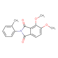 Chemical structure of 4,5-dimethoxy-2-(2-methylphenyl)-2,3-dihydro-1H-isoindole-1,3-dione - CSSB00026709688